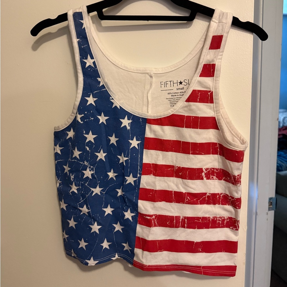 American flag tank top